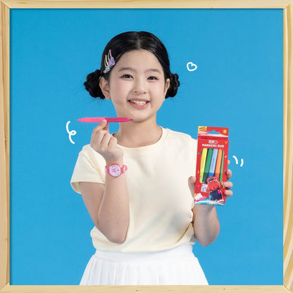 Bộ 12 Bút Marker 2 Đầu 24 Màu CLEVER HIPPO MARKER1201