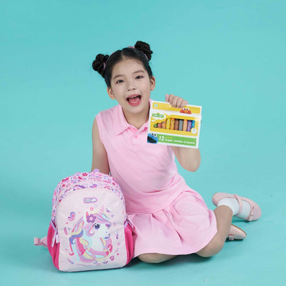 Bộ 12 Bút Màu Sáp Jumbo Sesame Street RED RIDGE AA02012