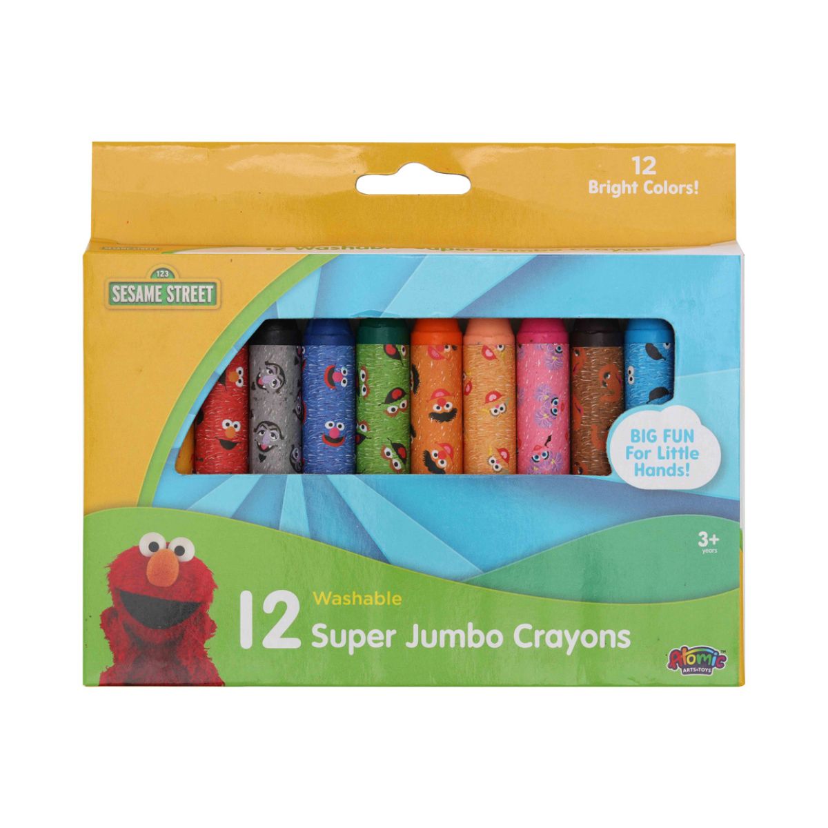 Bộ 12 Bút Màu Sáp Jumbo Sesame Street RED RIDGE AA02012