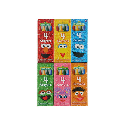 Bộ 6 Hộp Bút Màu Sáp Sesame Street RED RIDGE AA02316