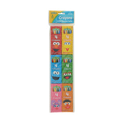 Bộ 6 Hộp Bút Màu Sáp Sesame Street RED RIDGE AA02316