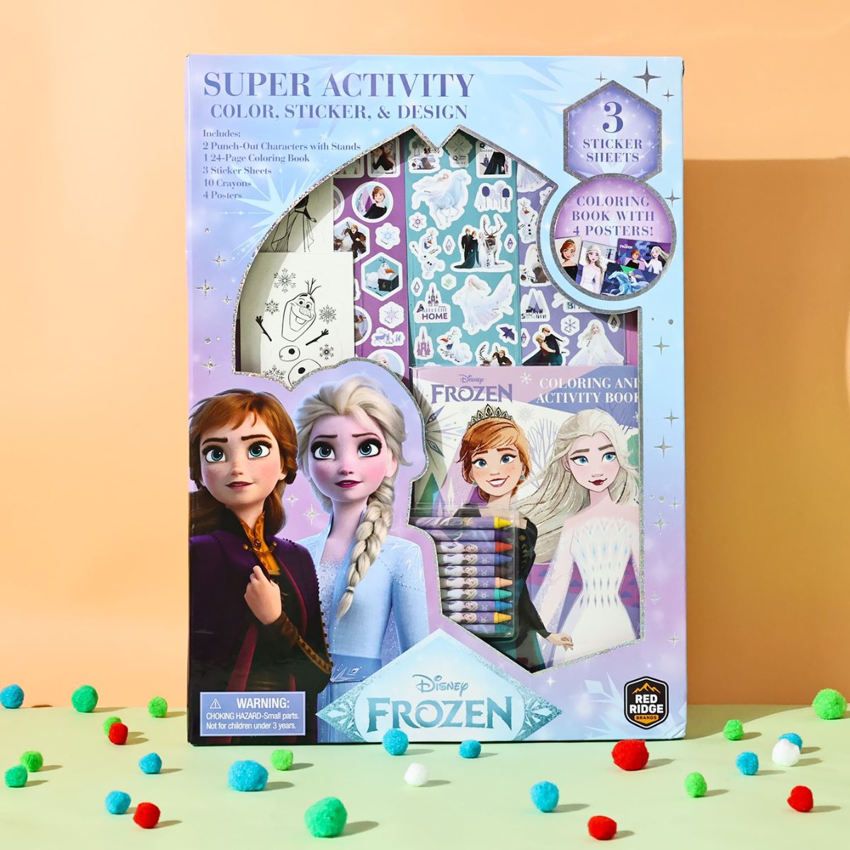 Bộ DIY Bút Màu, Sticker Và Sổ Chơi Game Disney Frozen RED RIDGE 100204