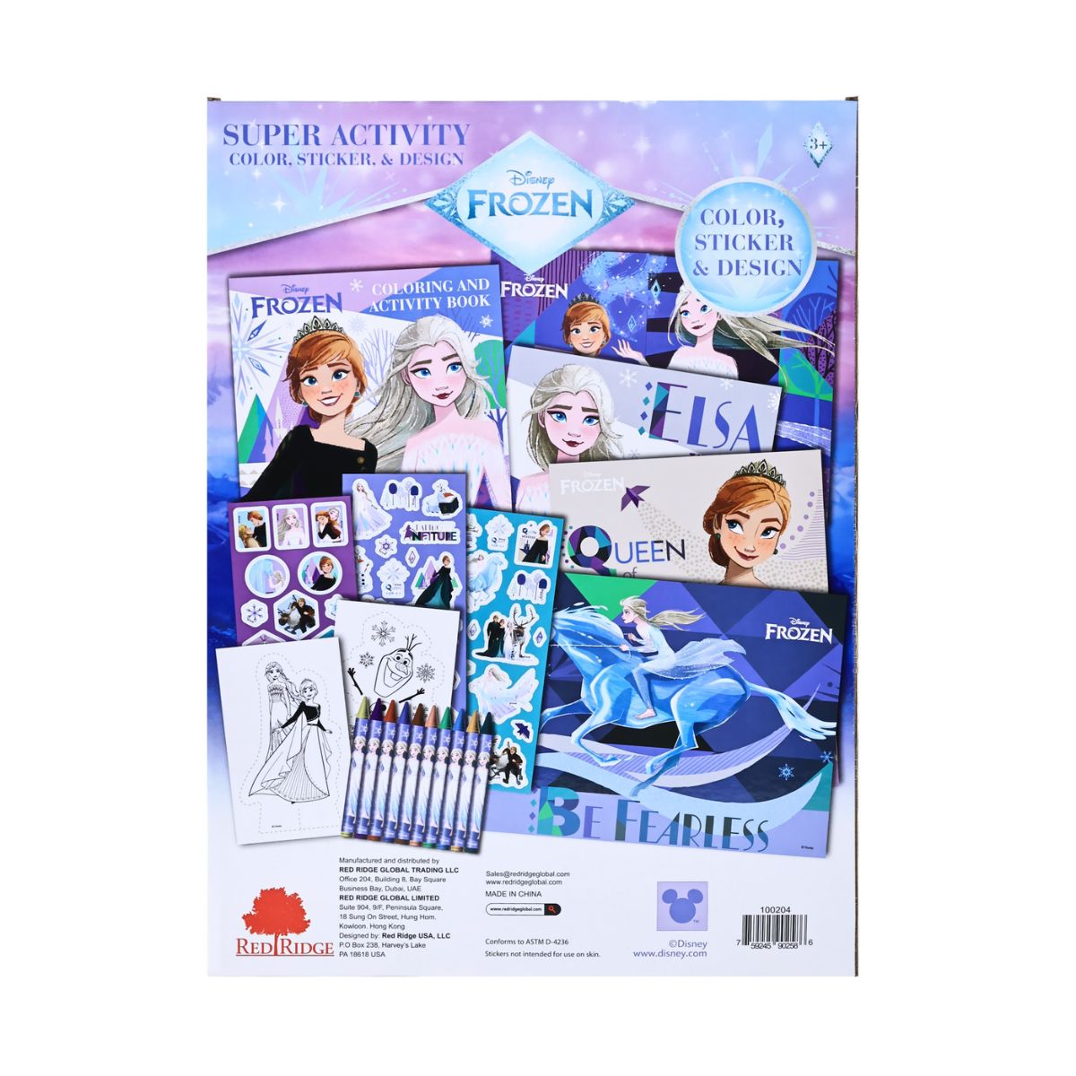 Bộ DIY Bút Màu, Sticker Và Sổ Chơi Game Disney Frozen RED RIDGE 100204