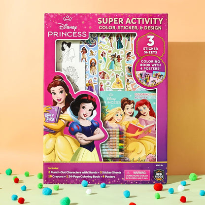 Bộ DIY Bút Màu, Sticker Và Sổ Chơi Game Disney Princess RED RIDGE 100202