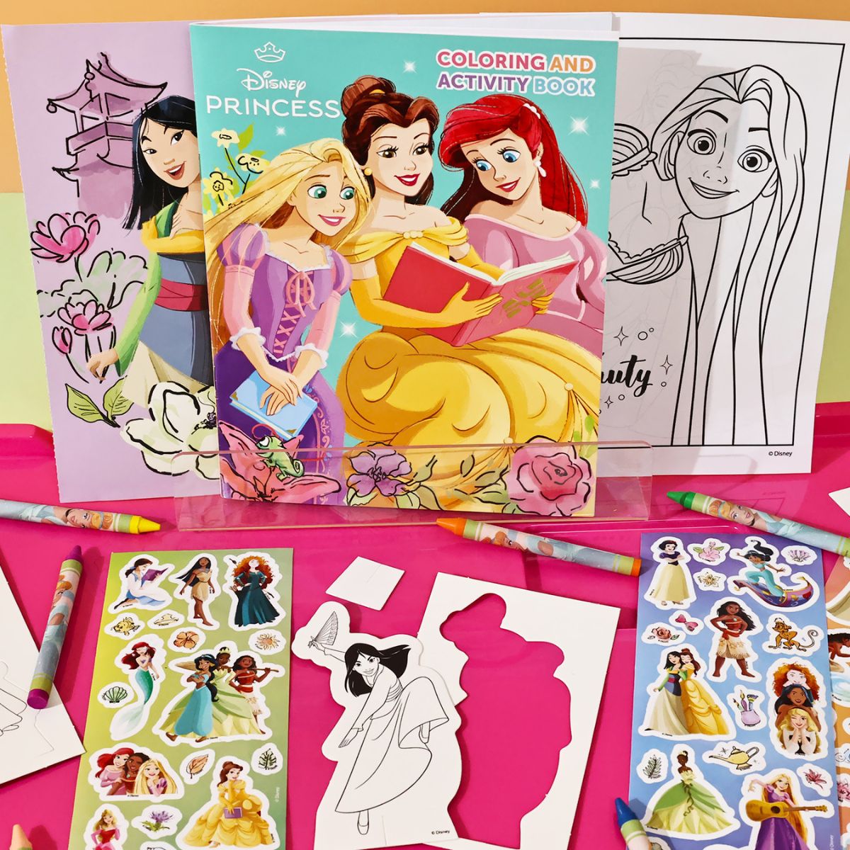 Bộ DIY Bút Màu, Sticker Và Sổ Chơi Game Disney Princess RED RIDGE 100202