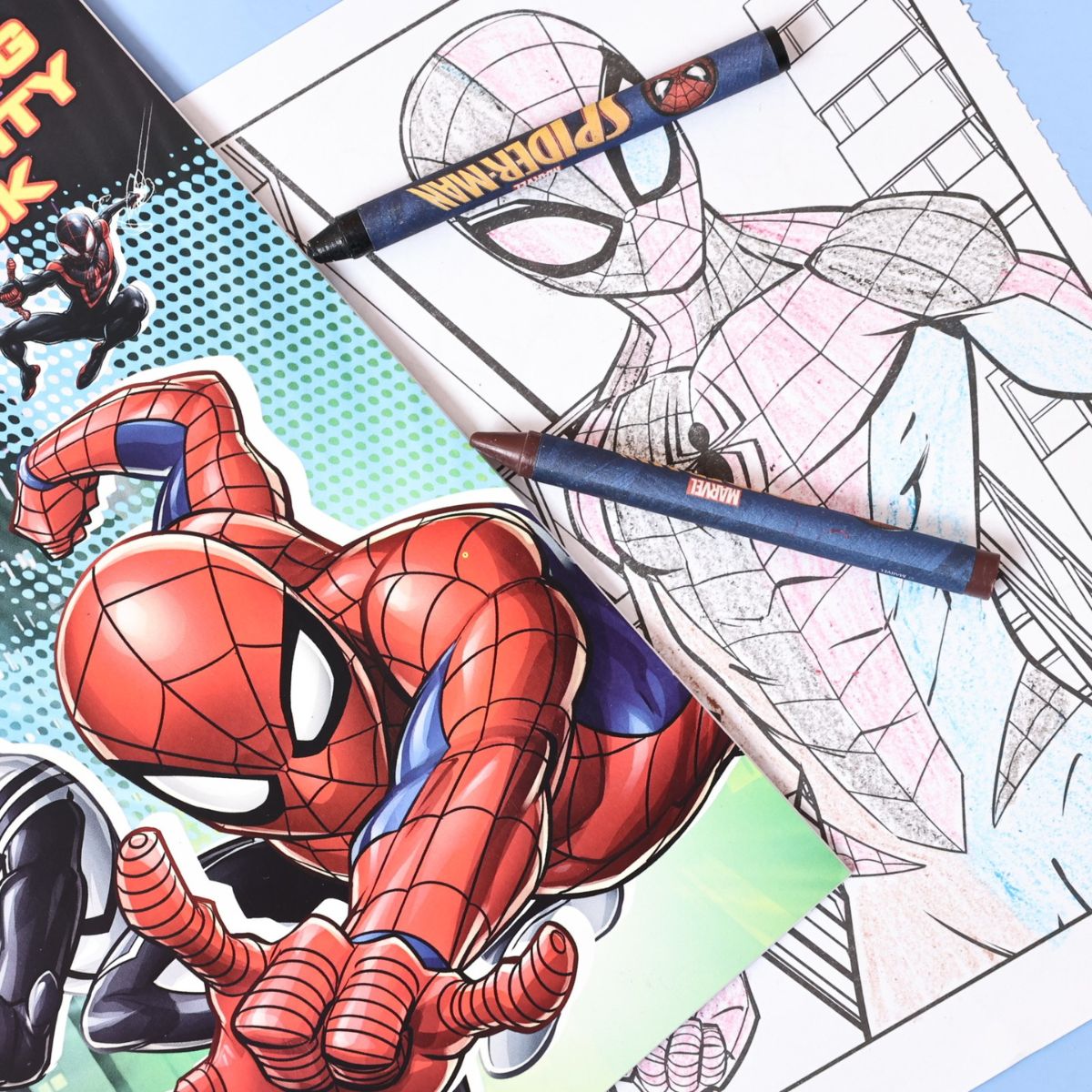 Bộ DIY Bút Màu, Sticker Và Sổ Chơi Game Spider-Man RED RIDGE 100201