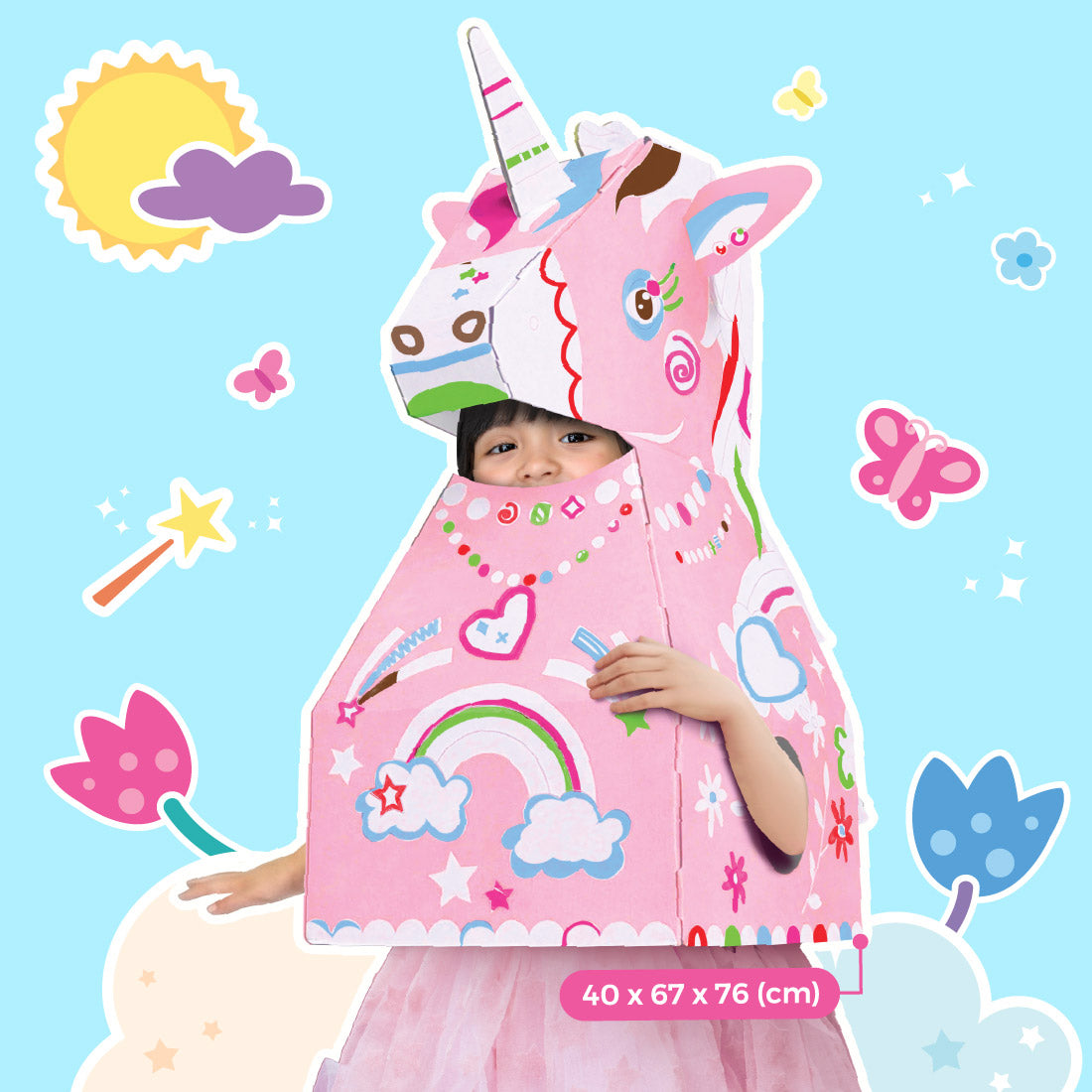 Đồ Chơi Trẻ Em: Bộ DIY Lắp Ráp Mô Hình 3D Magic Unicorn CLEVERHIPPO CJP02-UNIC