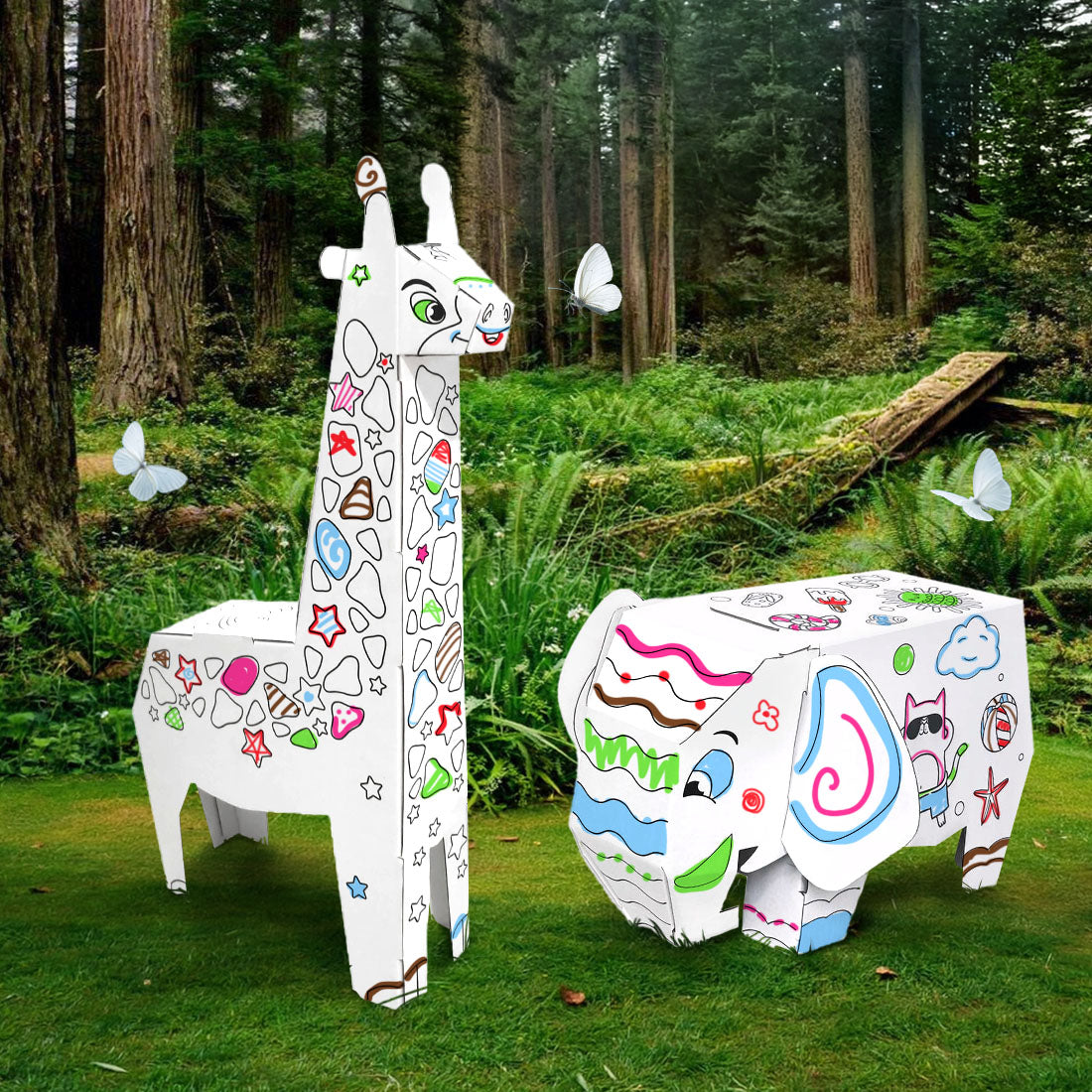 Đồ Chơi Trẻ Em: Bộ DIY Lắp Ráp Mô Hình 3D The Safari Giraffe CLEVERHIPPO CJP04-GIRAF