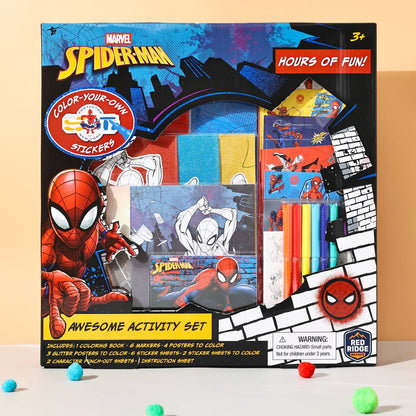 Bộ DIY Standee, Sticker Và Bút Màu Spider-Man RED RIDGE 100704
