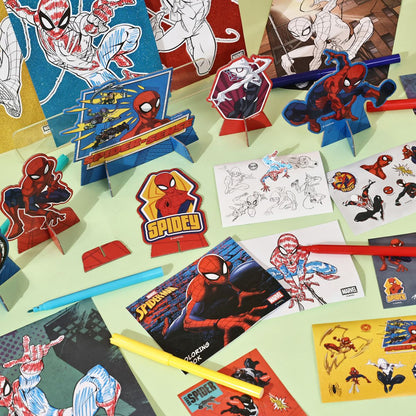 Bộ DIY Standee, Sticker Và Bút Màu Spider-Man RED RIDGE 100704