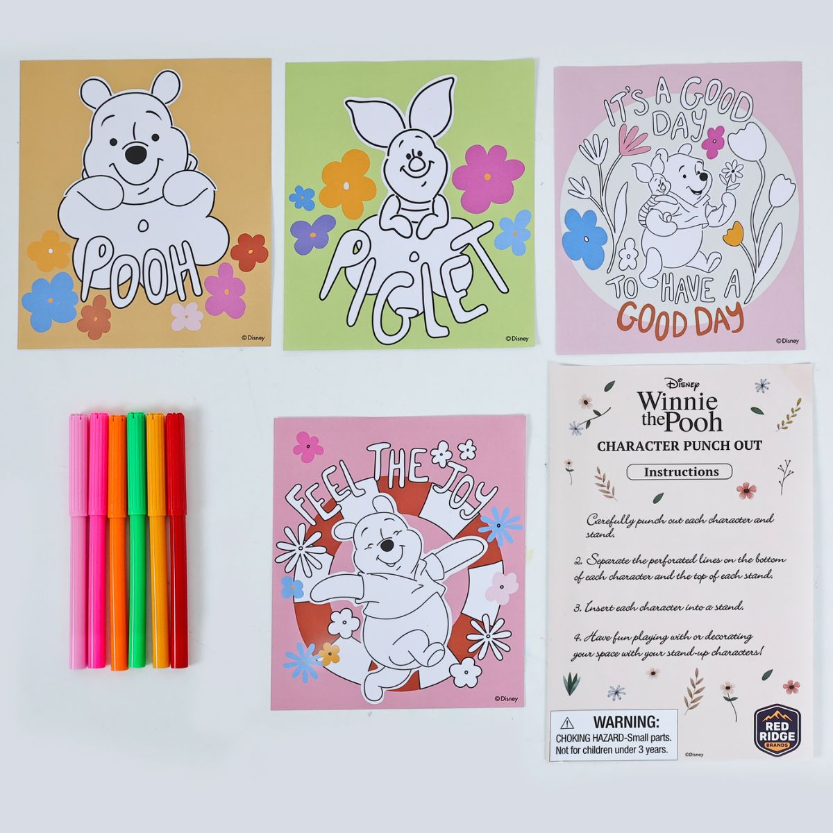 Bộ DIY Standee, Sticker Và Bút Màu Winnie The Pooh RED RIDGE 100702