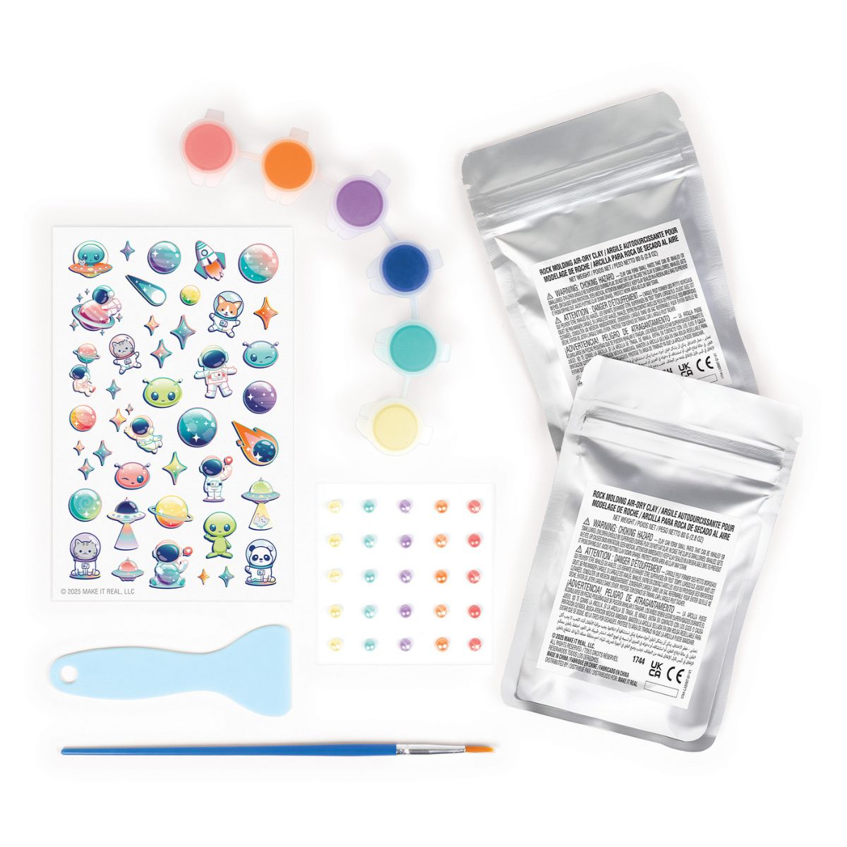 Bộ DIY Trang Trí, Tô Màu Đá Đất Sét Tự Khô Cosmic Creations 3C4G 3C4G1744