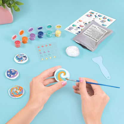 Bộ DIY Trang Trí, Tô Màu Đá Đất Sét Tự Khô Cosmic Creations 3C4G 3C4G1744