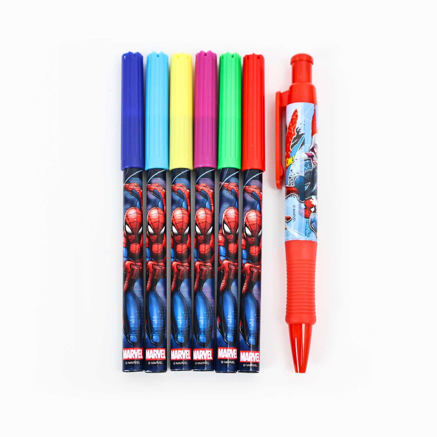 Bộ Đồ Dùng Học Tập Kèm Bút Màu Spider Man RED RIDGE 100891