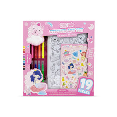 Bộ Sticker Nghệ Thuật Và Bút Marker - Kawaii Things CLEVER HIPPO SS01