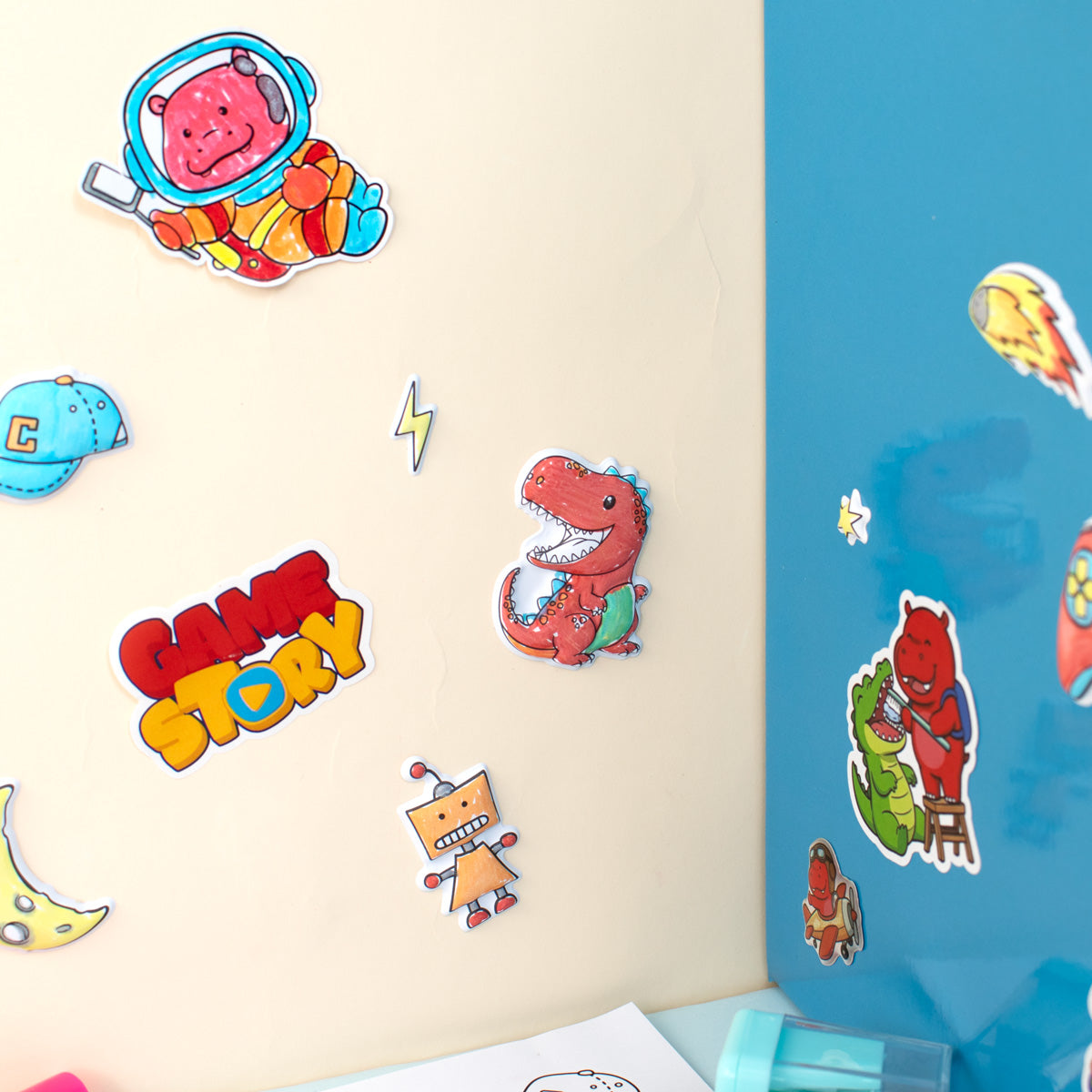 Bộ Sticker Trang Trí Và Bút Marker - Cool & Fun CLEVERHIPPO SS04