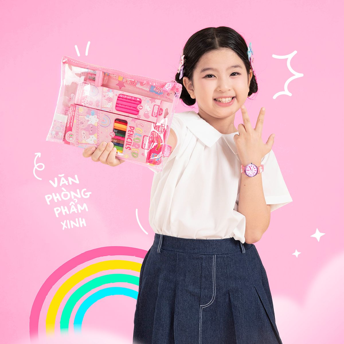 Bộ Văn Phòng Phẩm Bestie Forever CLEVER HIPPO STA01