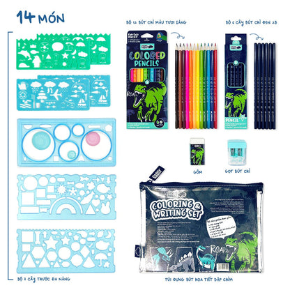 Bộ Văn Phòng Phẩm Dino Warriors CLEVERHIPPO STA02