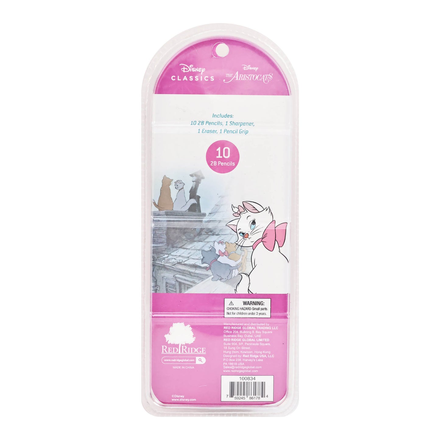 Combo 10 Bút Chì 2B Kèm Gôm, Gọt Disney Marie RED RIDGE 100834
