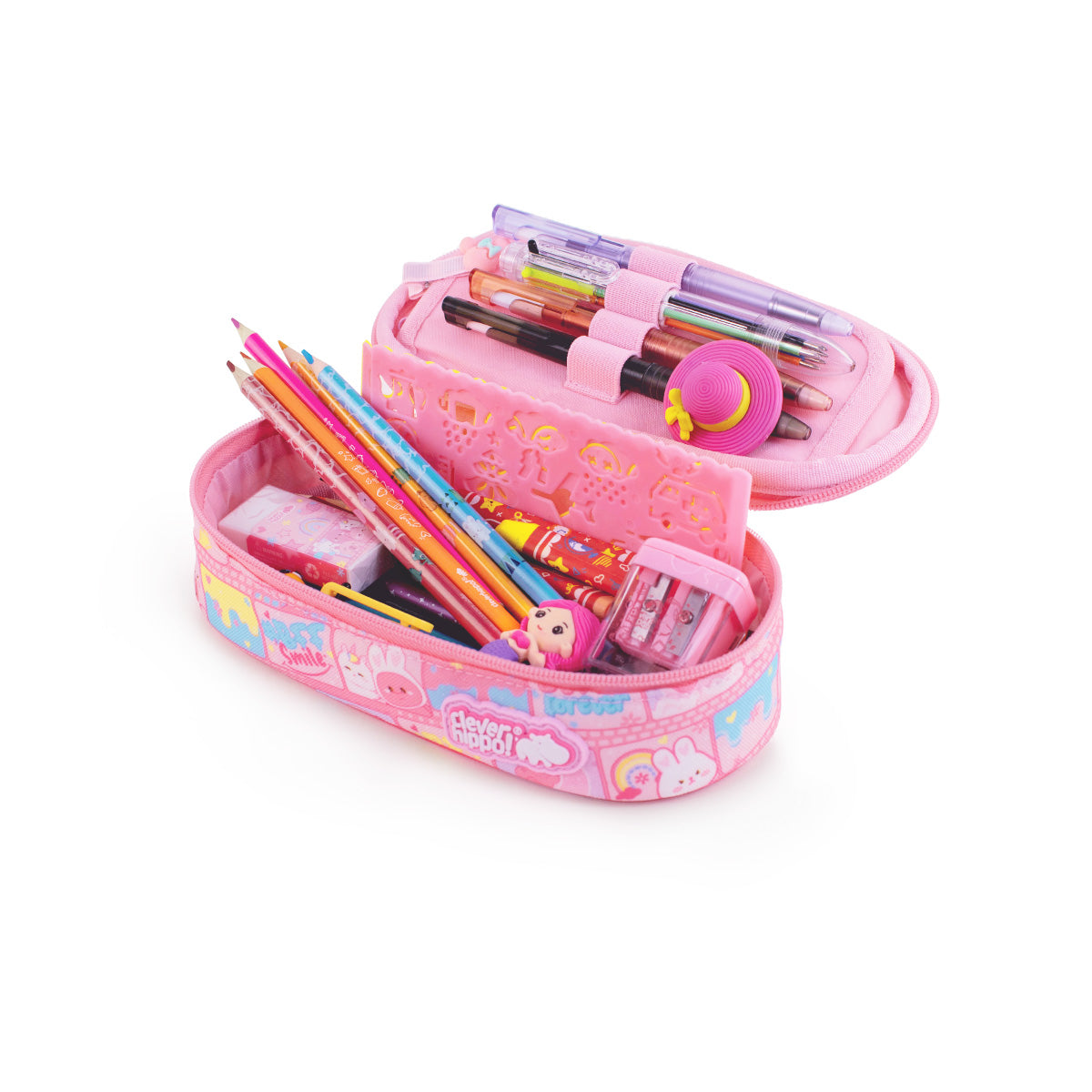 Hộp Bút Đa Năng Boba Bestie CLEVER HIPPO PB0214/PINK