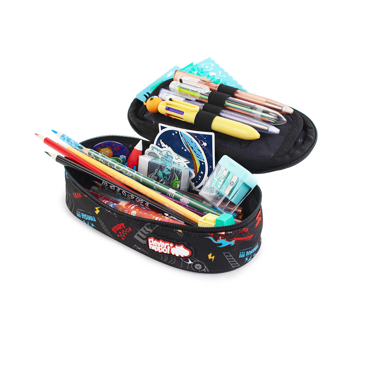 Hộp Bút Đa Năng Champion Race - Jet Black CLEVER HIPPO PC0209