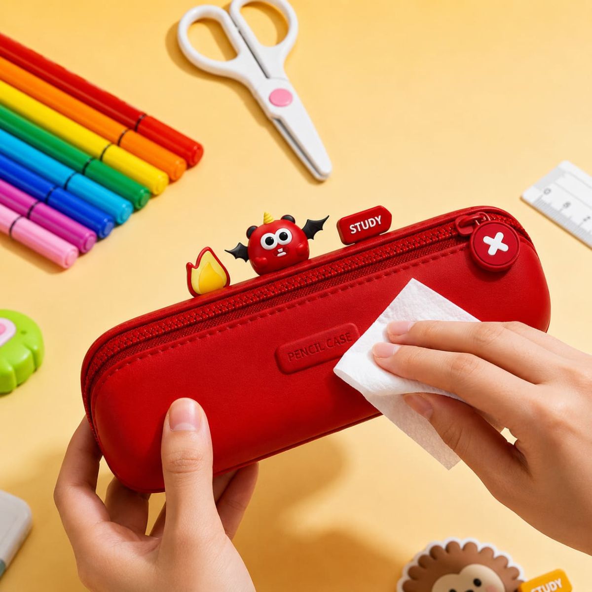 Hộp Viết Cartoon Monster Tinh Nghịch KOOOL K105/RED