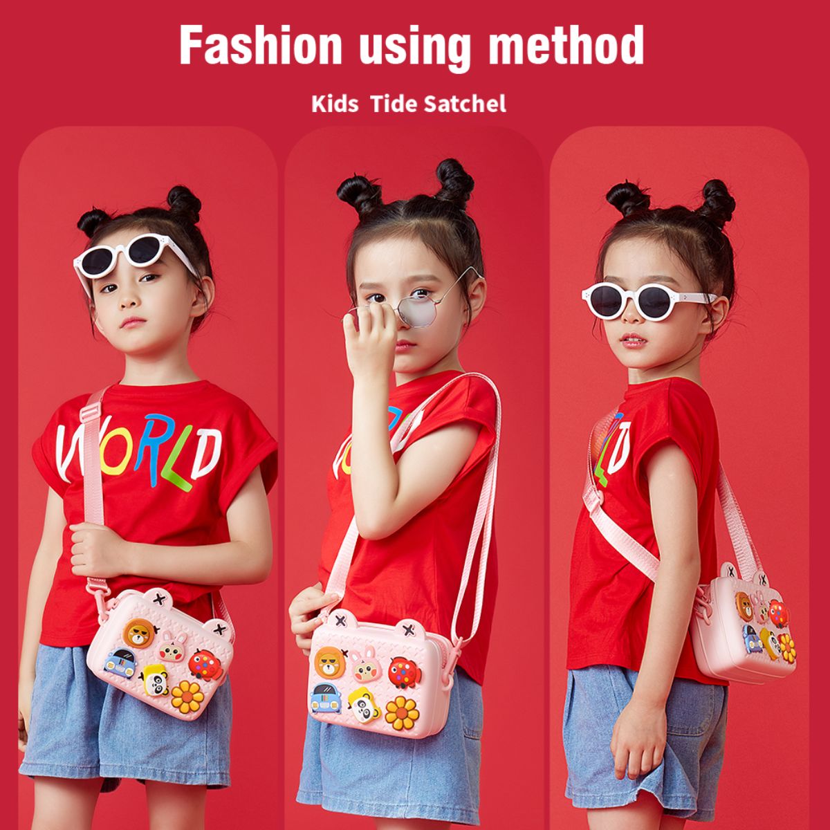 Túi Đeo Chéo Kèm Charm KOOOL Hồng K10/PINK