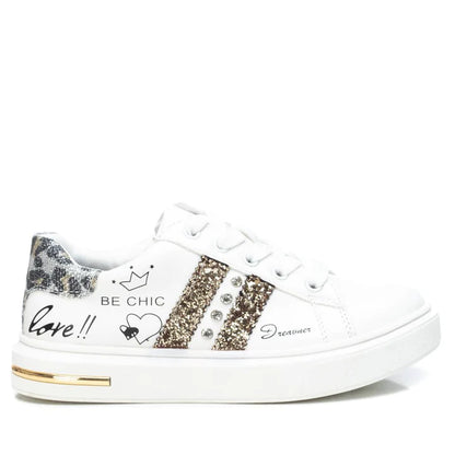 Sneakers Kids PU Sparkle Gold S33