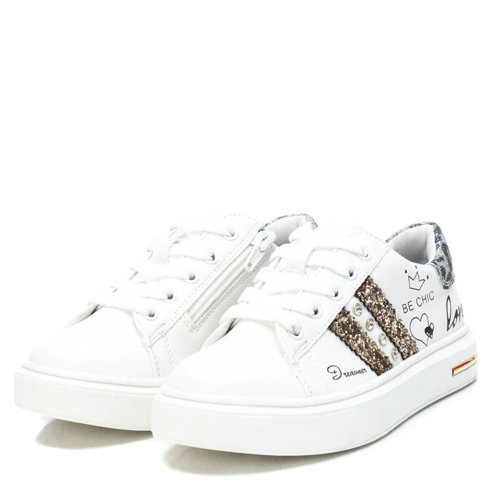 Sneakers Kids PU Sparkle Gold S33