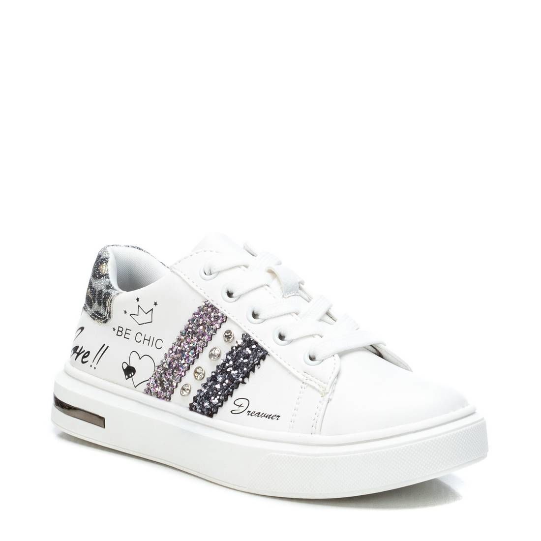Giày Sneakers Kids PU Sparkle Silver S35