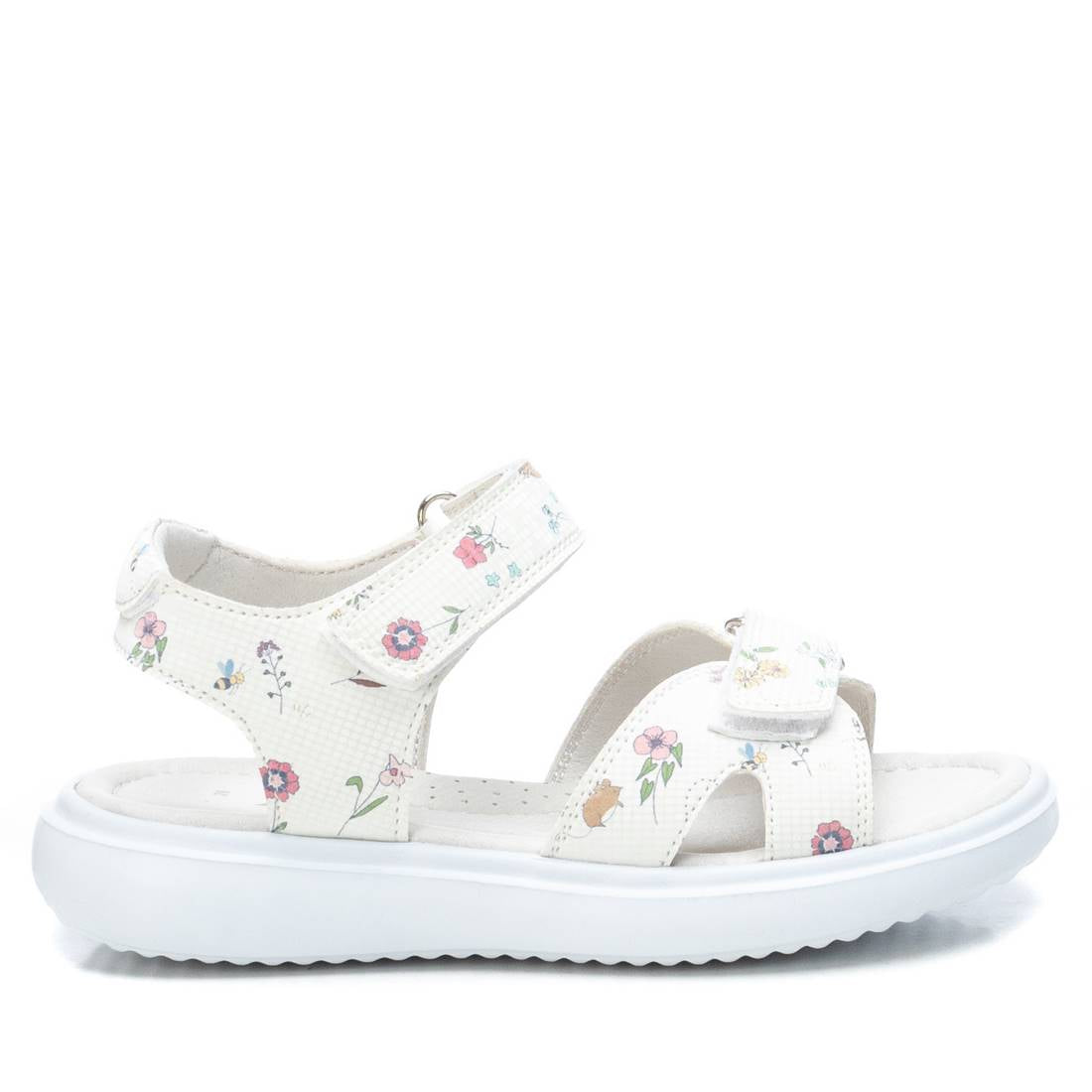 Kids Sandals PU Floral White S30