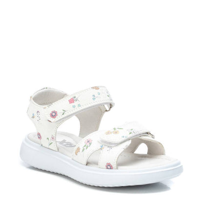 Kids Sandals PU Floral White S30