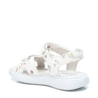 Kids Sandals PU Floral White S30