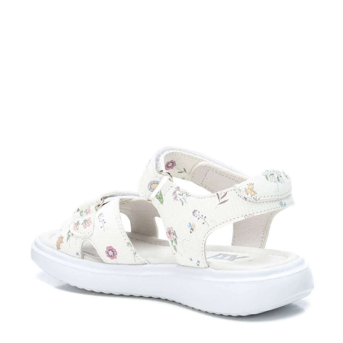 Kids Sandals PU Floral White S32