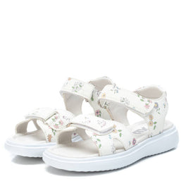 Giày Sandals Kids PU Floral Trắng S30