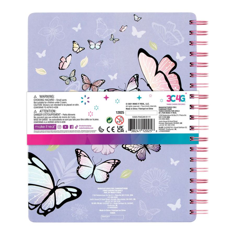 Notebook and colored pencil set - Butterfly 3C4G 12025