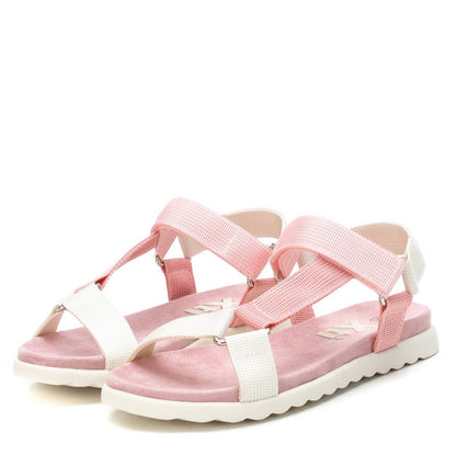 Kids Sandals Textile Triangle Pink S37