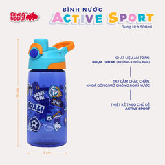 Bình nước TRITAN Active Sport Xanh CLEVER HIPPO WB02