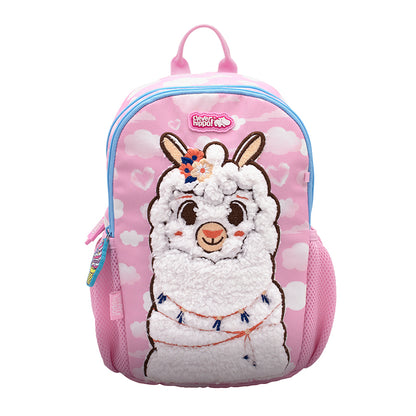 Mini Backpack - Cute Pink Alpaca 