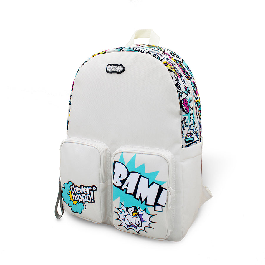 HiPock Backpack - Street Style White