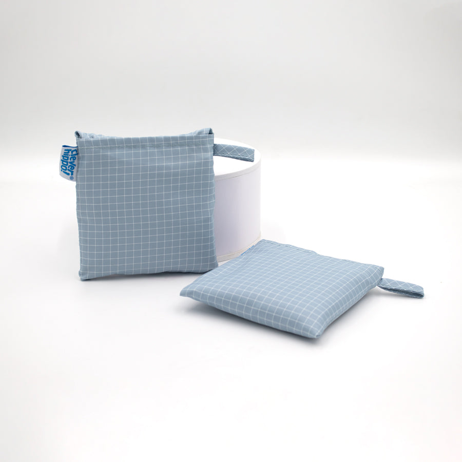 Baby Blue tri-fold bag