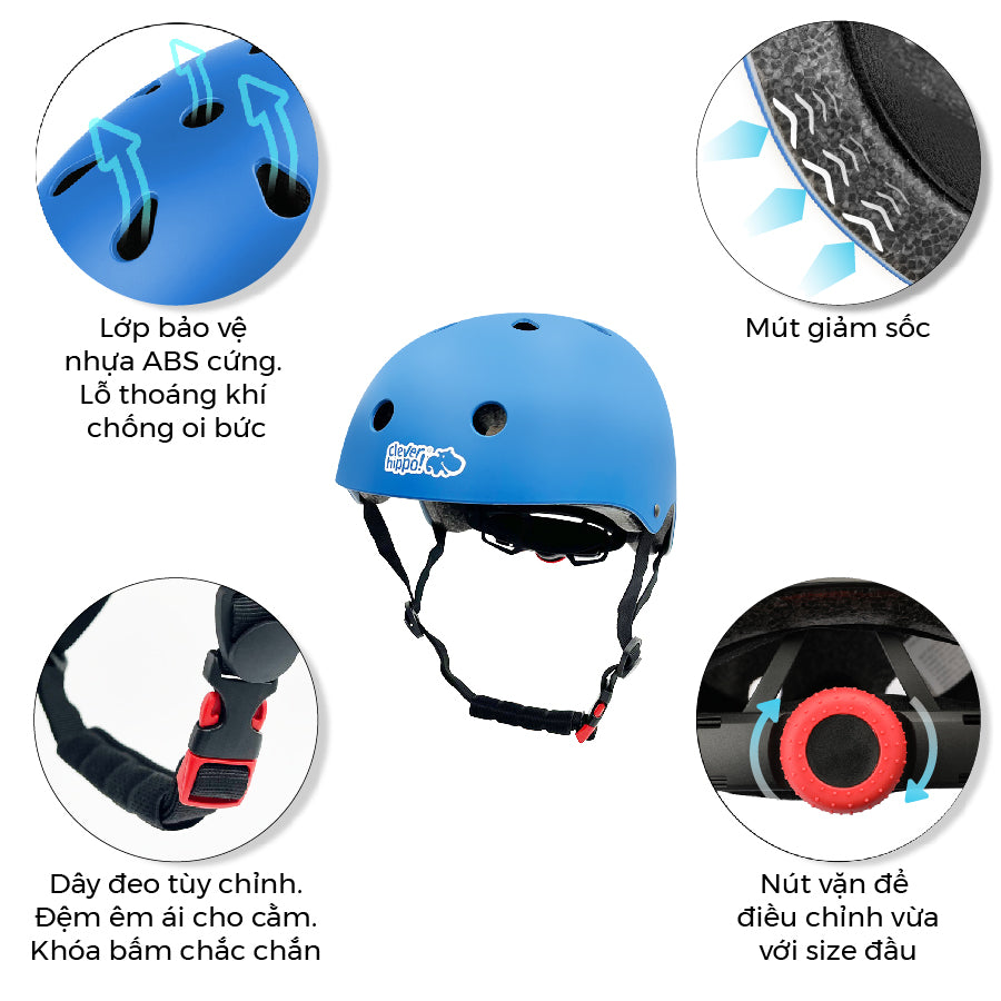 Nón bảo hiểm Clever Helmet Xanh