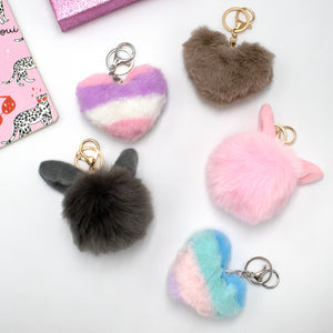 Pom pom keychain