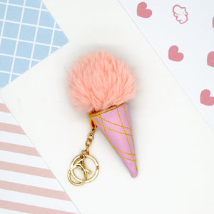 Pom Pom keychain - Sweety ice cream