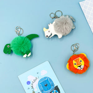 Pom Pom keychain - Green forest friend