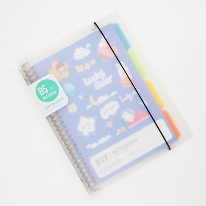 Languo- Girl &amp; Rabbit PP plastic cover notebook