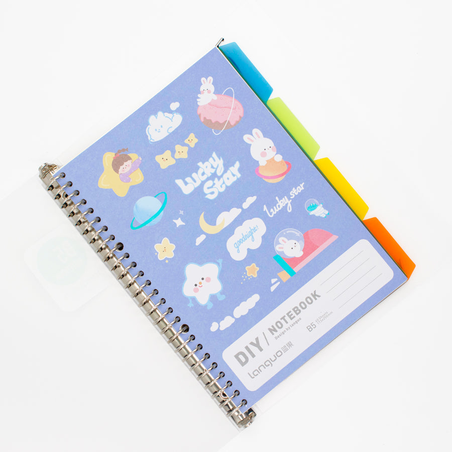 Languo- Girl &amp; Rabbit PP plastic cover notebook