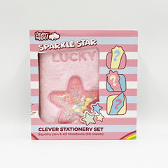 Bộ đồ dùng văn phòng phẩm - Sparkle Star Hồng CLEVER HIPPO NB1101