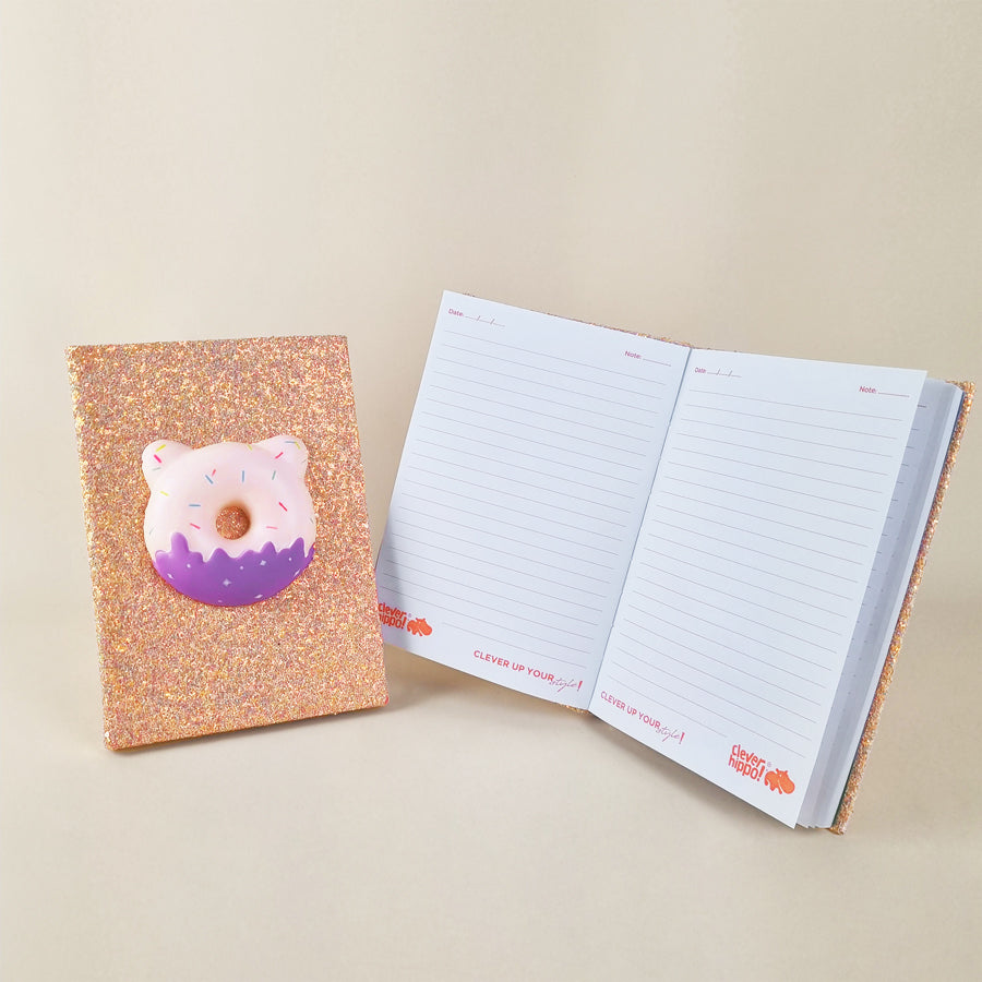 Stationery set - Glittery Donut Pink