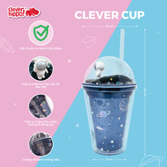 Ly nhựa Clever Cup Astronaut Galaxy Xanh CLEVER HIPPO PCUP05